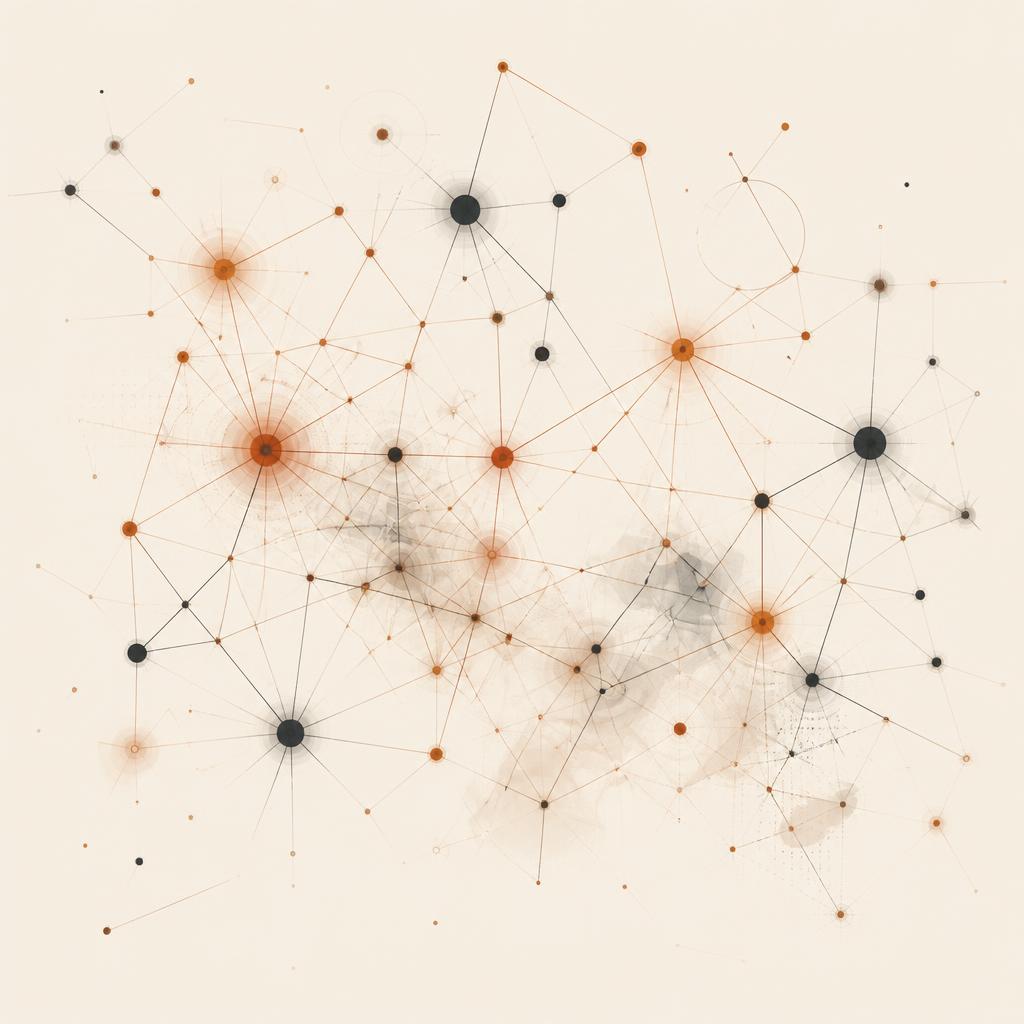 Abstract digital network representing AI and product strategy